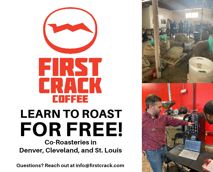 banner advertising first crack coffee learn to roast for free