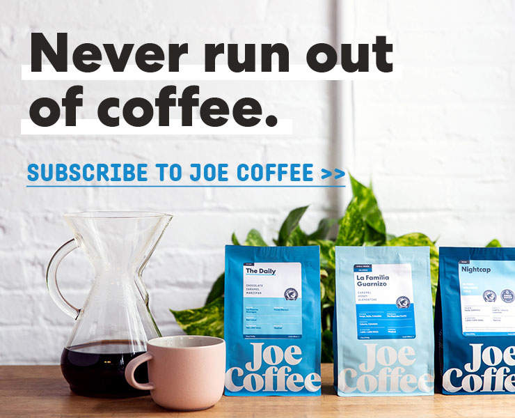 banner advertising joe coffee subscription