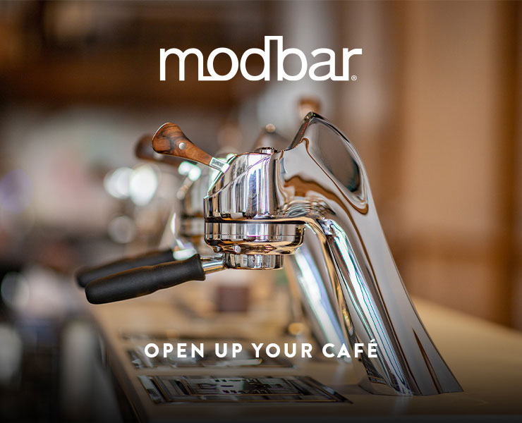 banner advertising modbar espresso machine