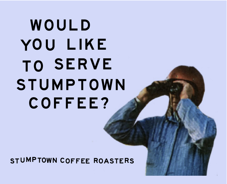 banner advertising stumptown coffee roasters
